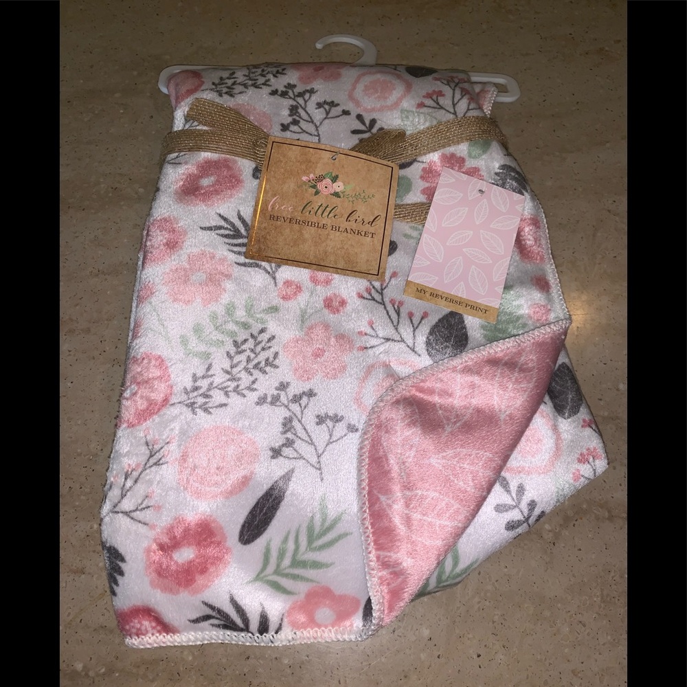 NWT Reversible 30”x40” Plush Baby Blanket